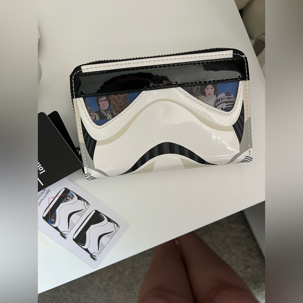 NWT Star Wars Stormtrooper Loungefly Backpack and Wallet Set - Black and White - Picture 13 of 16